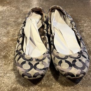 Coach Black and Gray Flats